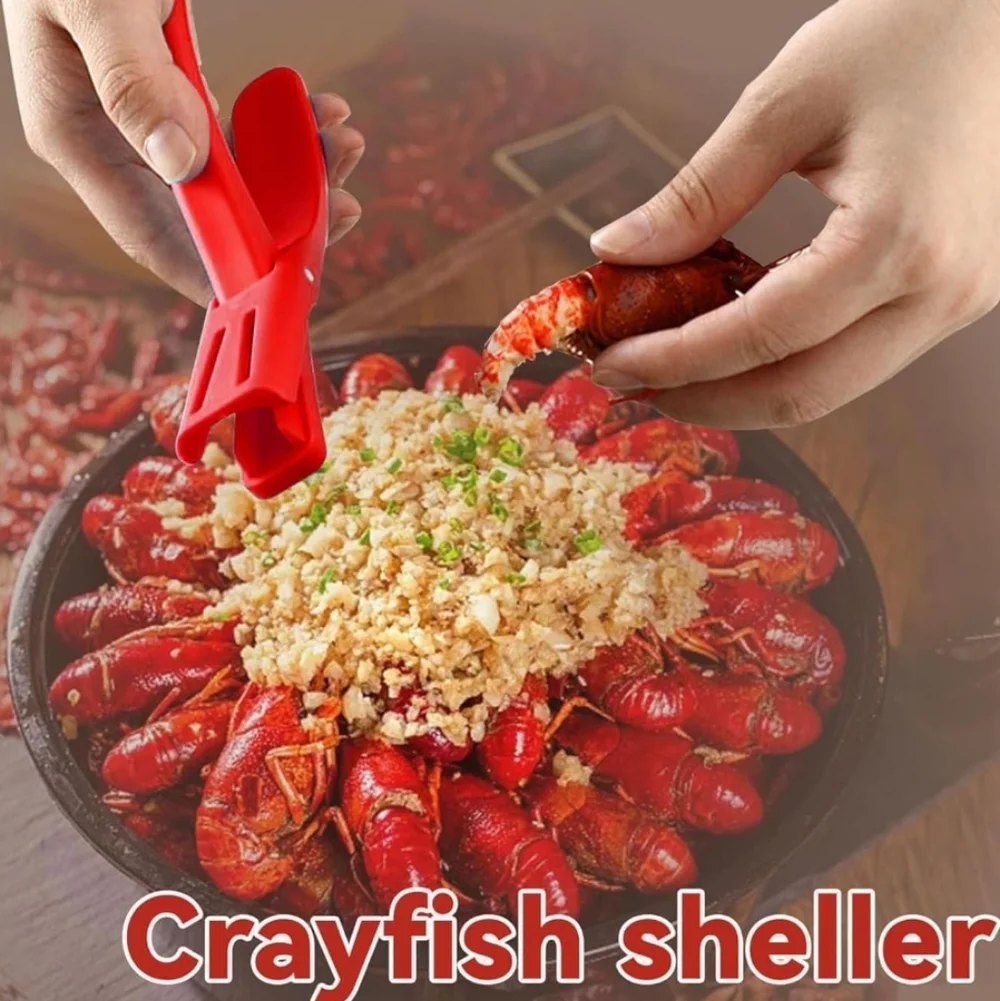 Red Crayfish Sheller Shrimp Peeler Tool Seafood Boil Kitchen Gadget Prawn Opener